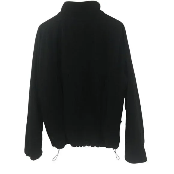 Pearl Izumi Full Zip Black Mock Neck Fleece Jacket Size L Mens Pockets Cycling - Picture 8 of 12